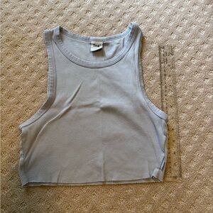 TNA Ribbed Cropped Racer Back Tank